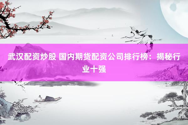 武汉配资炒股 国内期货配资公司排行榜：揭秘行业十强